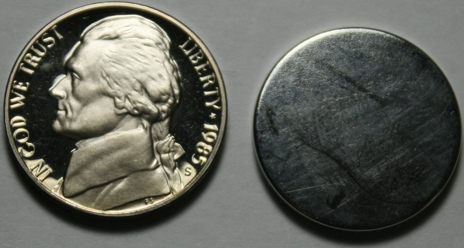 Powerful Rare Earth magnet for testing silver coins & bullion help spot fakes