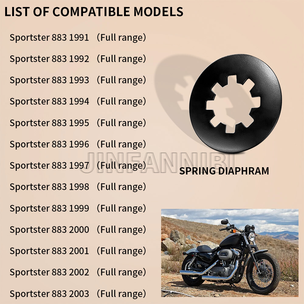 Clutch Friction Steel Plates &Gasket Kit for Harley Sportster 883 1200 1991-2003