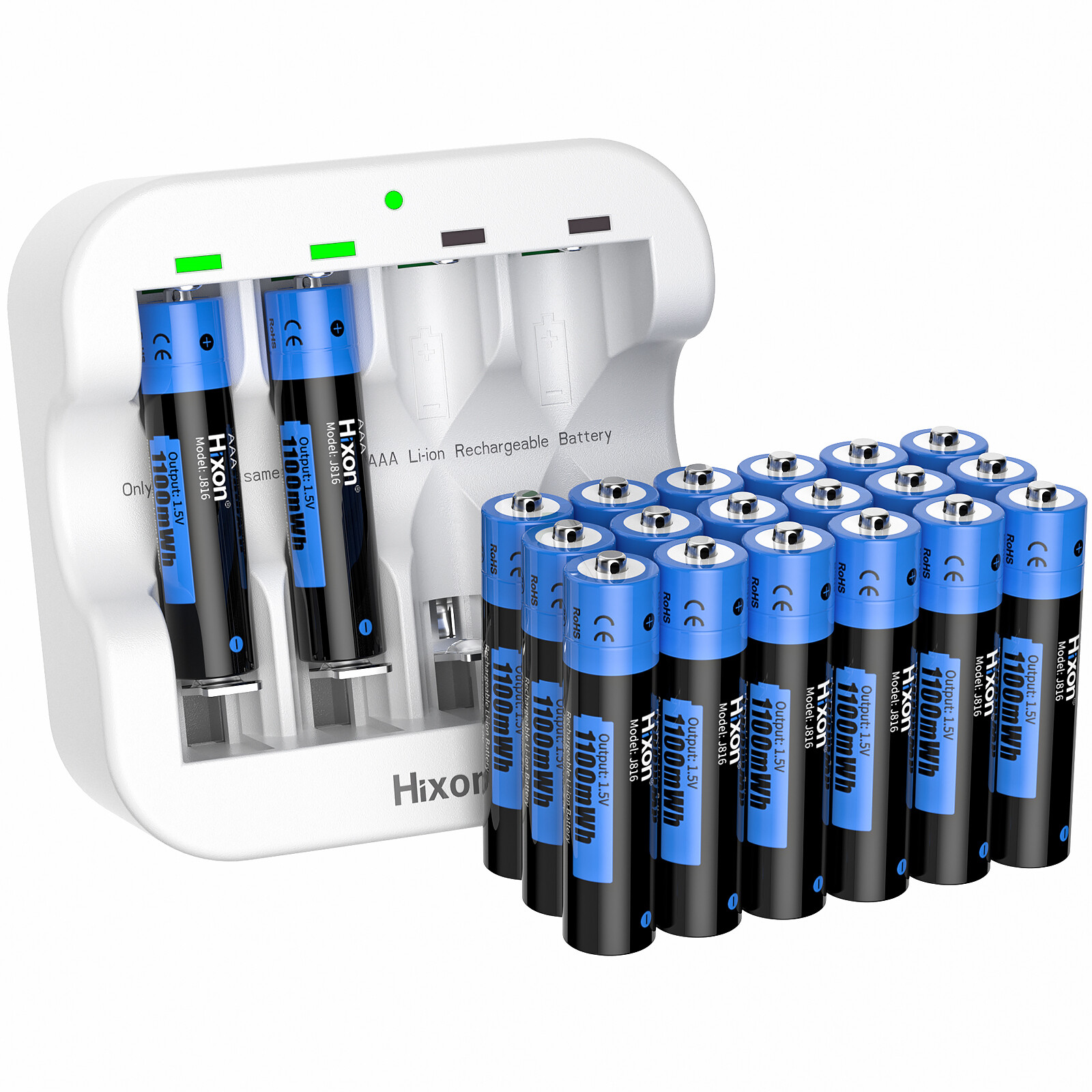 1.5V AAA Rechargeable Batteries 1100mWh USB Lithium Li-Ion battery Charger Lot