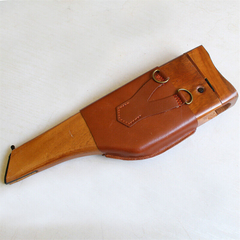 Ww2 Broomhandle German Mauser C96 Wood Shoulder Holster Butt Us Stock Collect