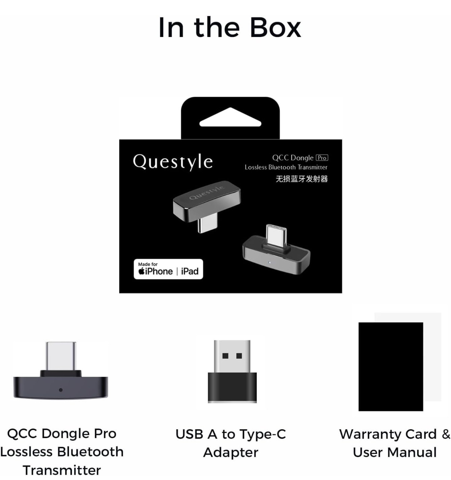 Questyle QCC Dongle Pro USB-C Bluetooth Audio Transmitter LDAC aptX Lossless PS5