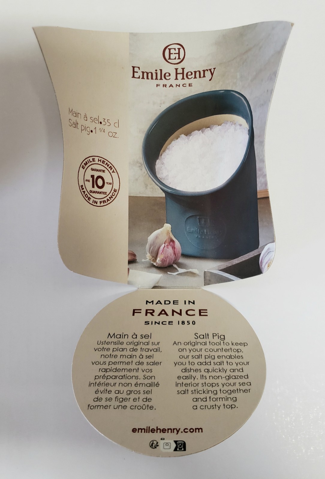 Emile Henry Burgundy/Red Salt Pig Pot Cellar Made in France