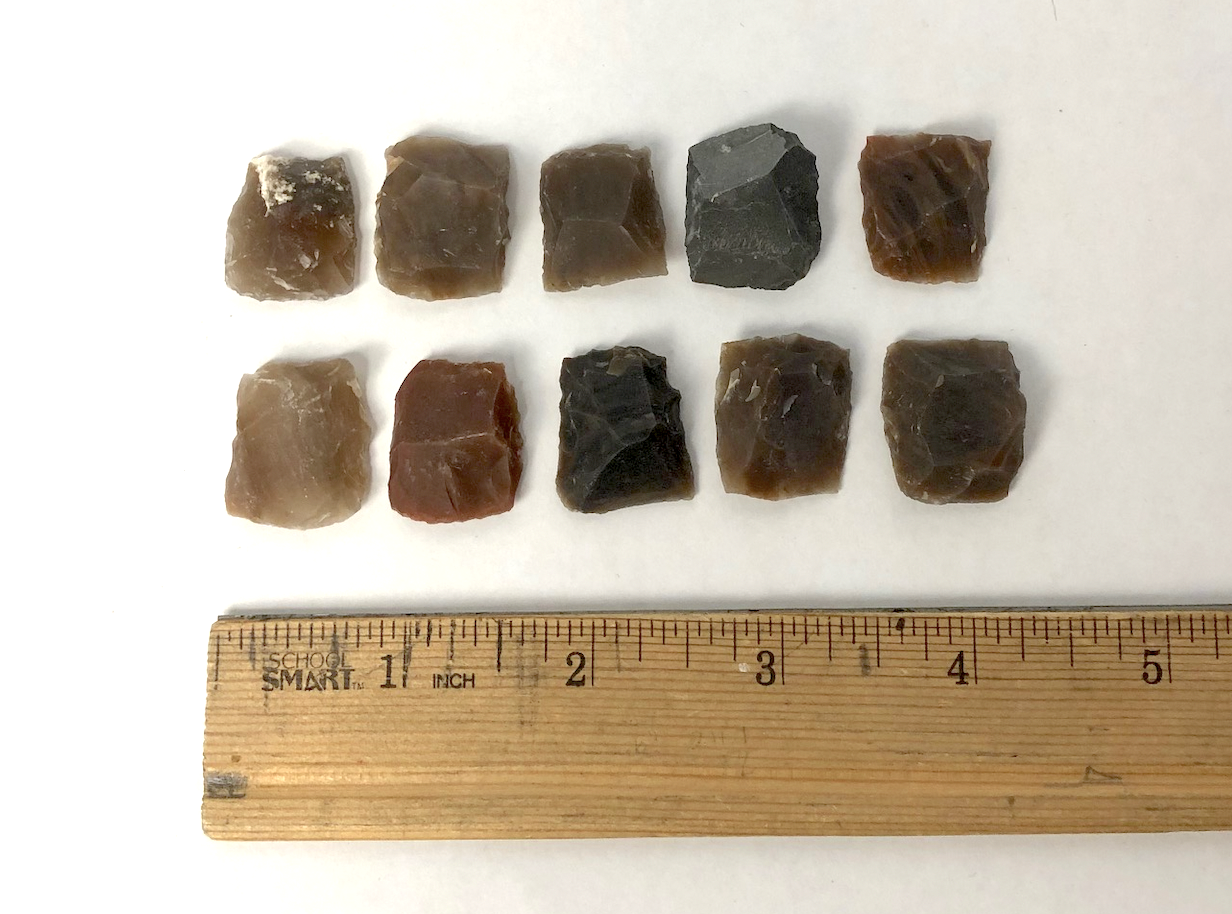 3/4 Inch Flints - 18th Century Style Gun Flints or Flintlocks - 10 pieces