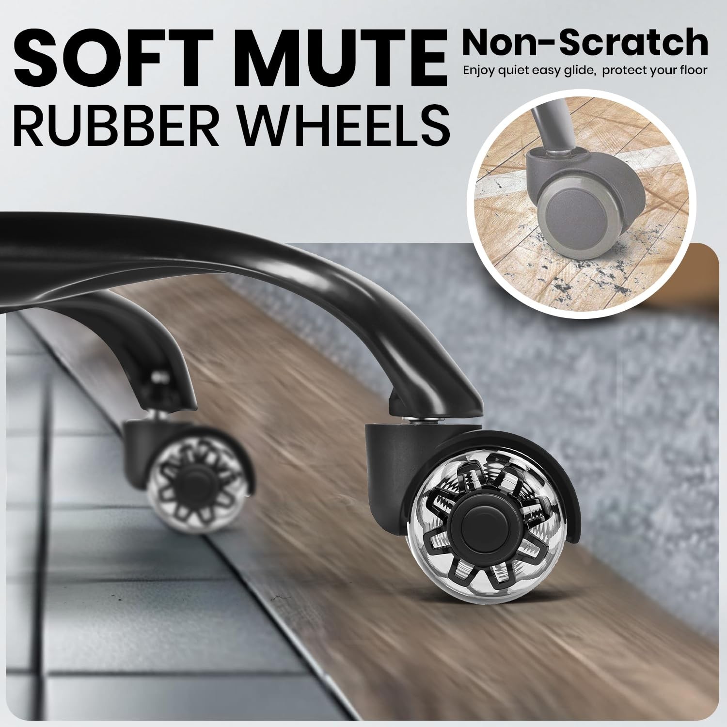 Big and Tall Office Chair 500lbs Computer Desk Chair Upgraded Rubber Wheels