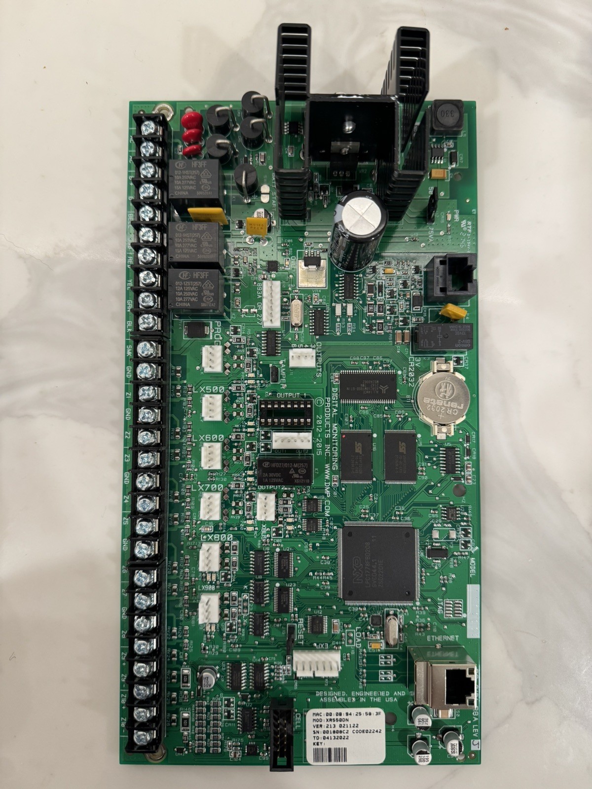 DMP XR550DN/10S Alarm Main Control Panel PCB Digital Monitoring Products Board