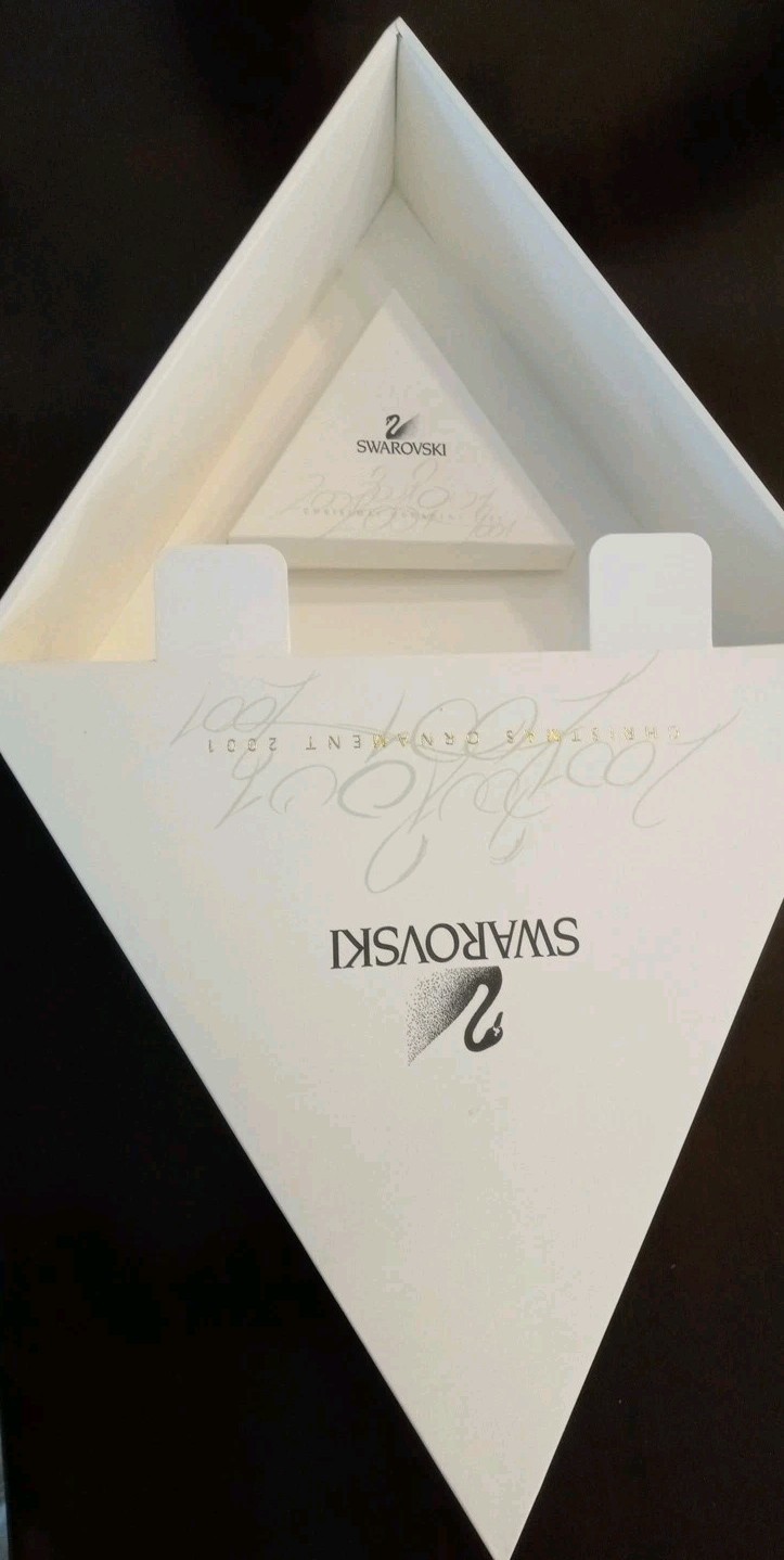 RARE Swarovski 2001 Large Snowflake Christmas Ornament w/ 14.5" Dealership Box
