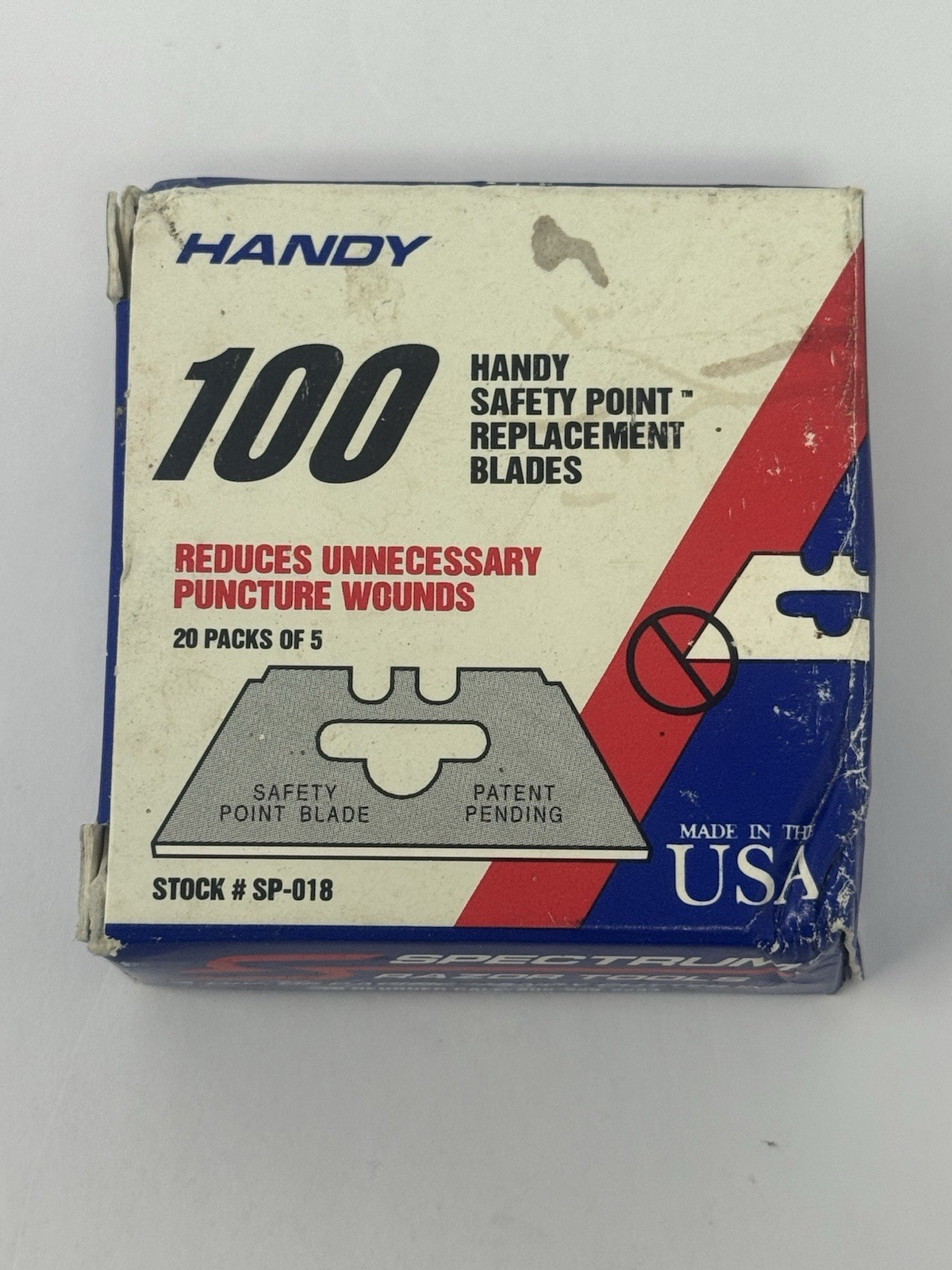 100 Pacific Handy SP-018 Safety Point Replacement Blades NOS Made in USA