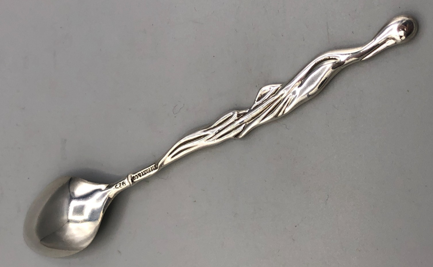 Tiffany & Company Sterling Silver Infant Feeding Spoon 5.5" with Stork handle