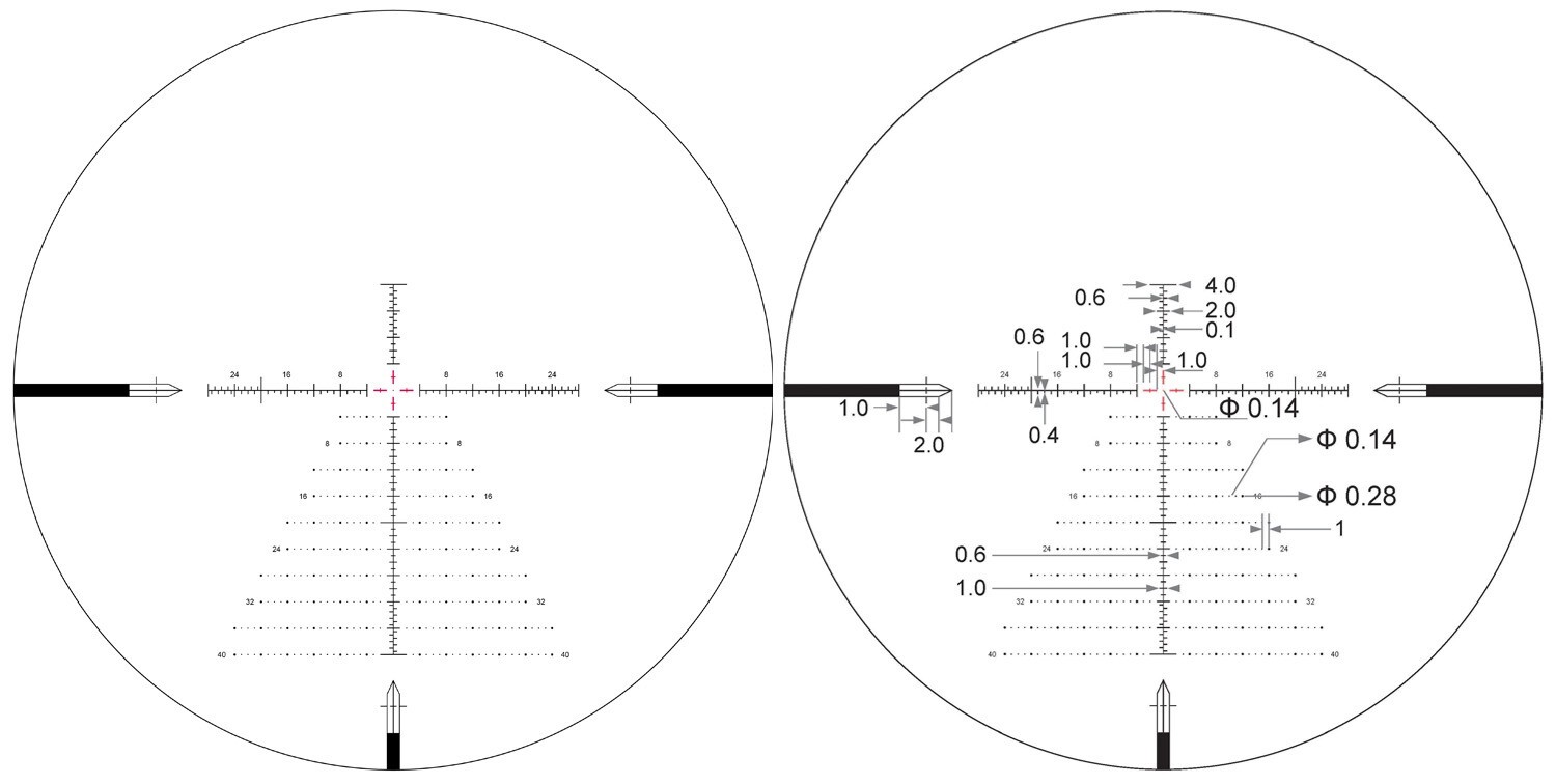 Arken Optics EPL-4 6-24X50 FFP MOA VPR Illuminated Reticle with Zero Stop - 30mm