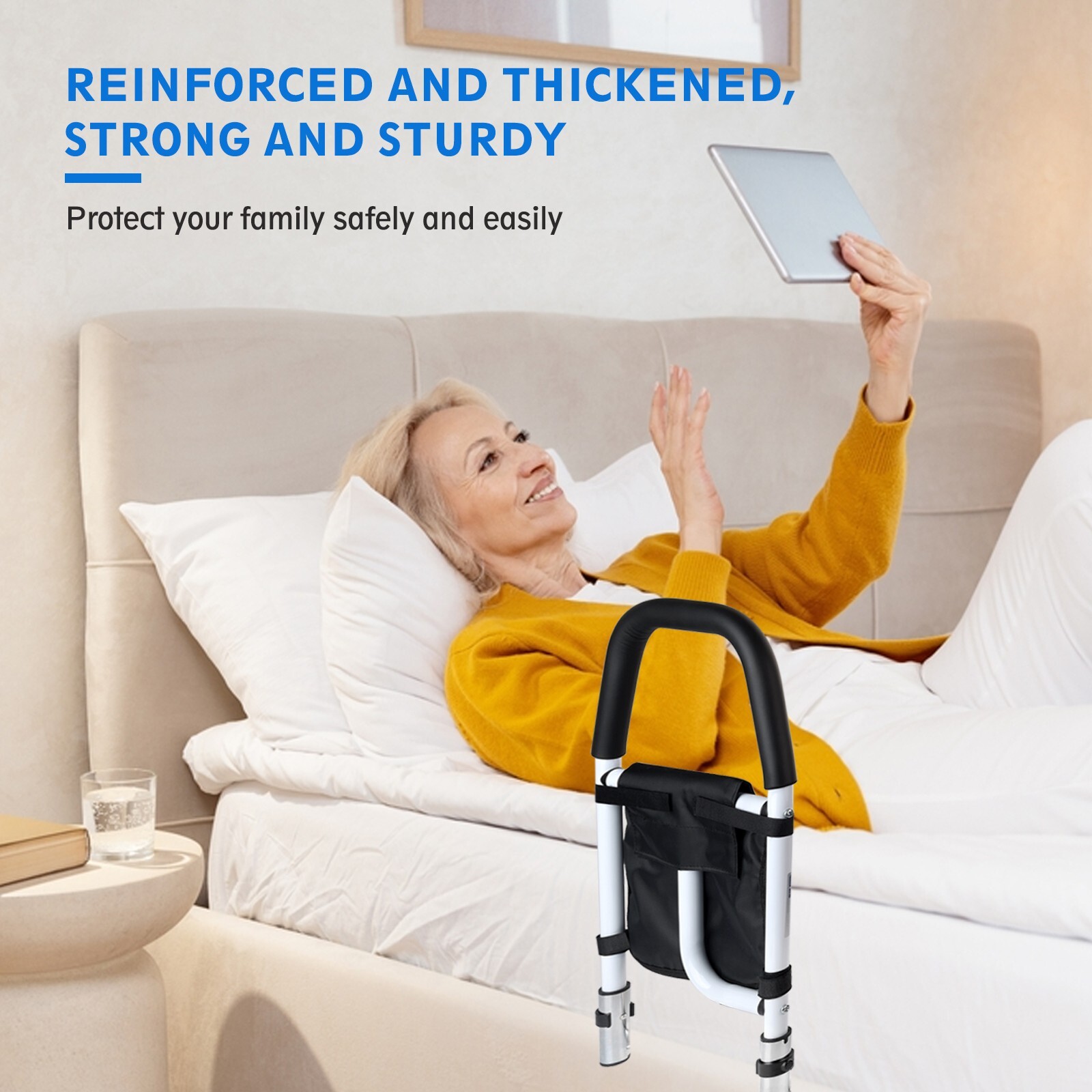 Medots Bed Assist Rail for Seniors,Handicap & Medical Recovery,Non-Slip Handle
