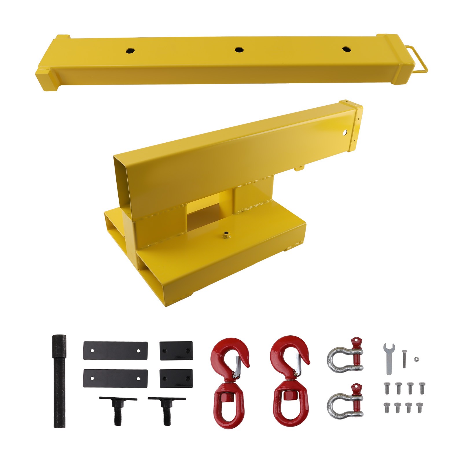 Forklift Crane Attachment 5500lbs, Telescoping Jib Boom for Skid Steers