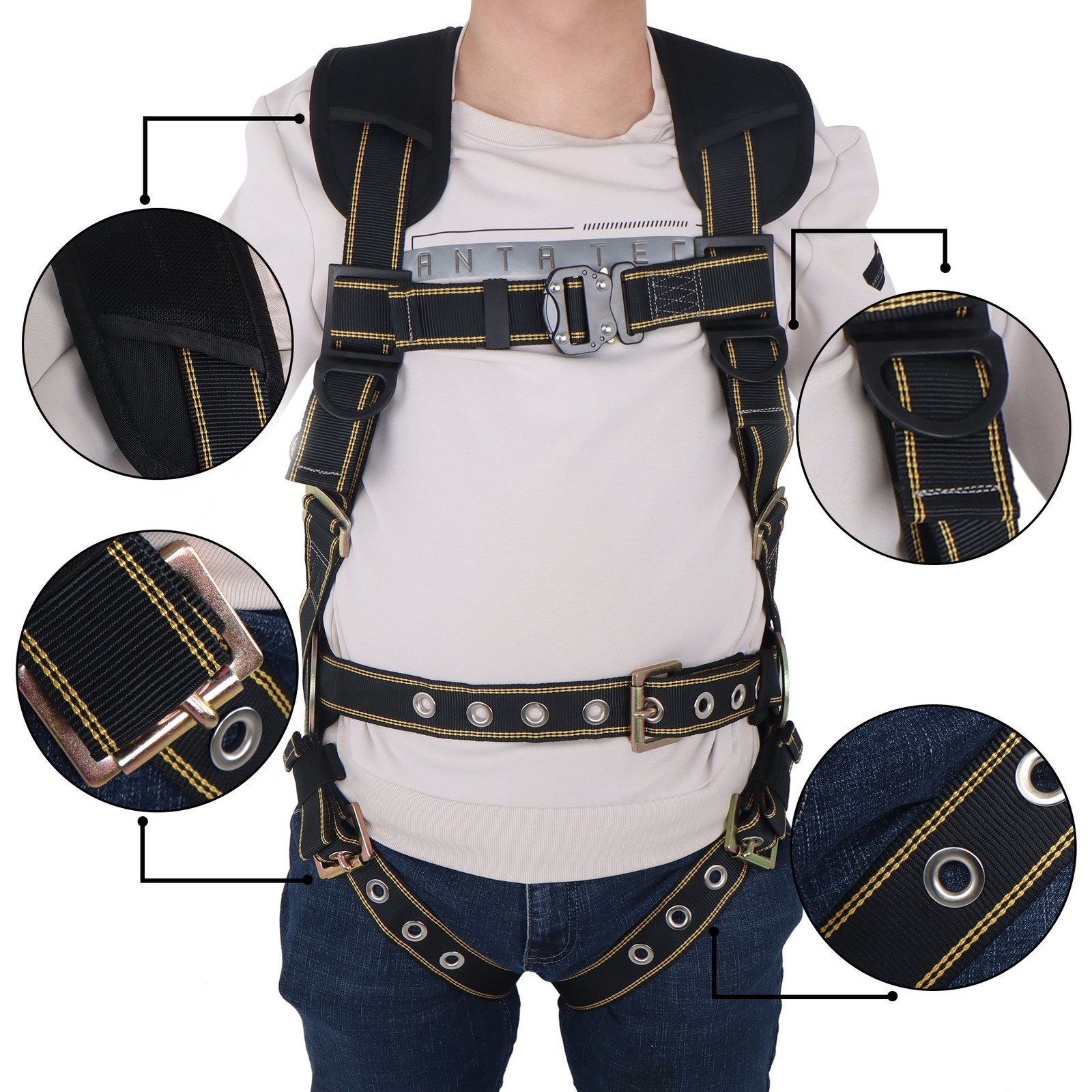 Safety Harness 5 points (S – XL) Full Body Harness Suspension Trauma Straps