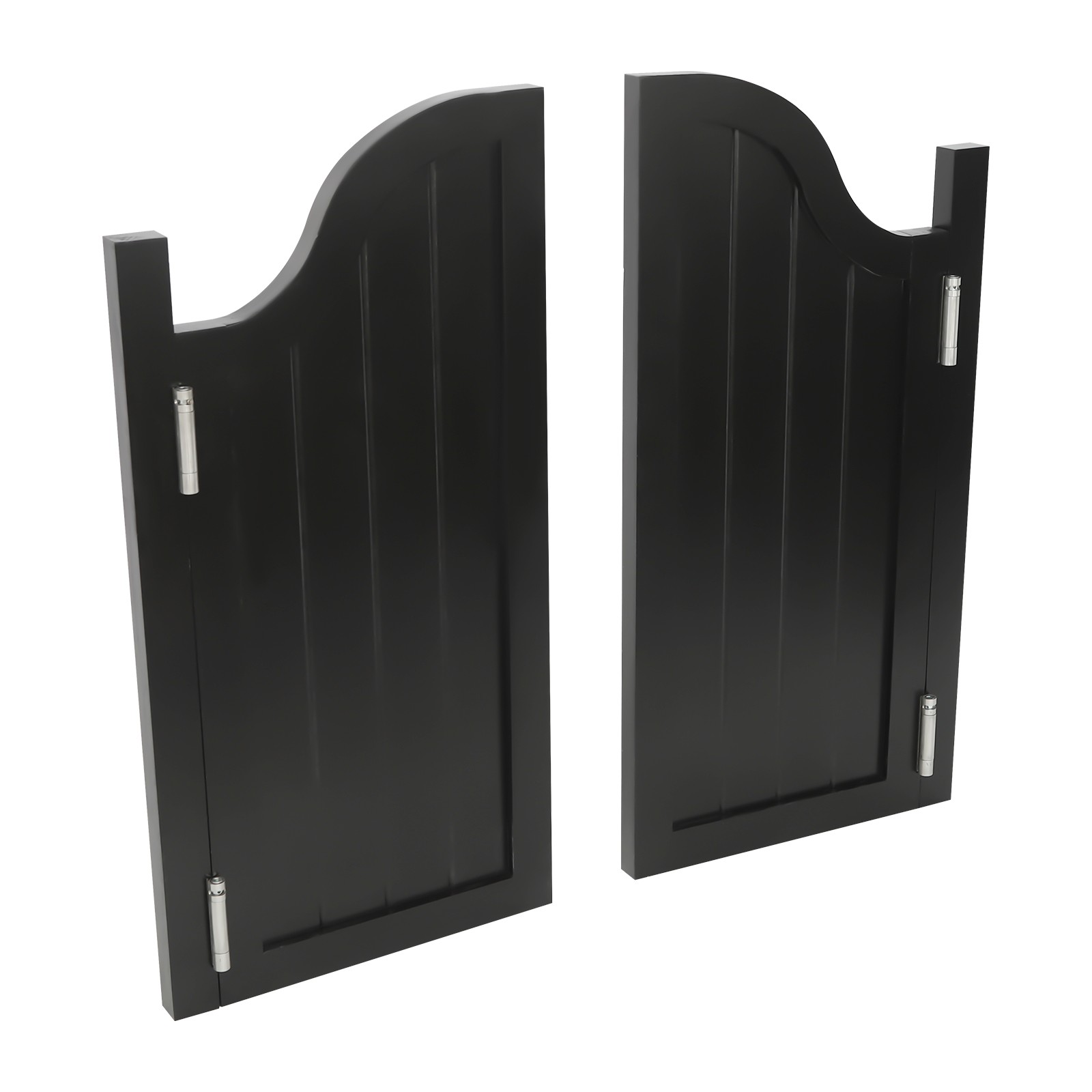 Black Entrance Partition Swing Solid Wood Door Pine Wood Partition Door for Shop