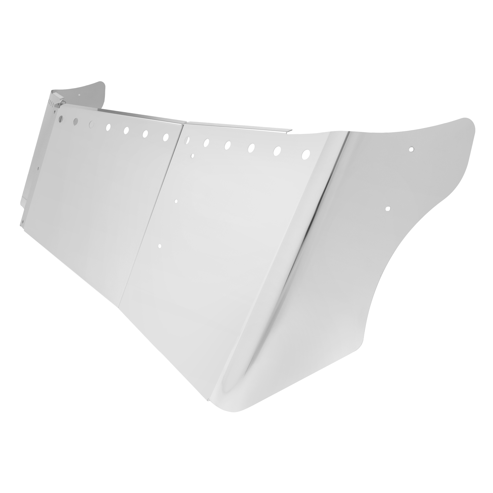 Stainless Steel Bulleye Hole Roof Sun Visor 14" For Kenworth W990 T680 T880