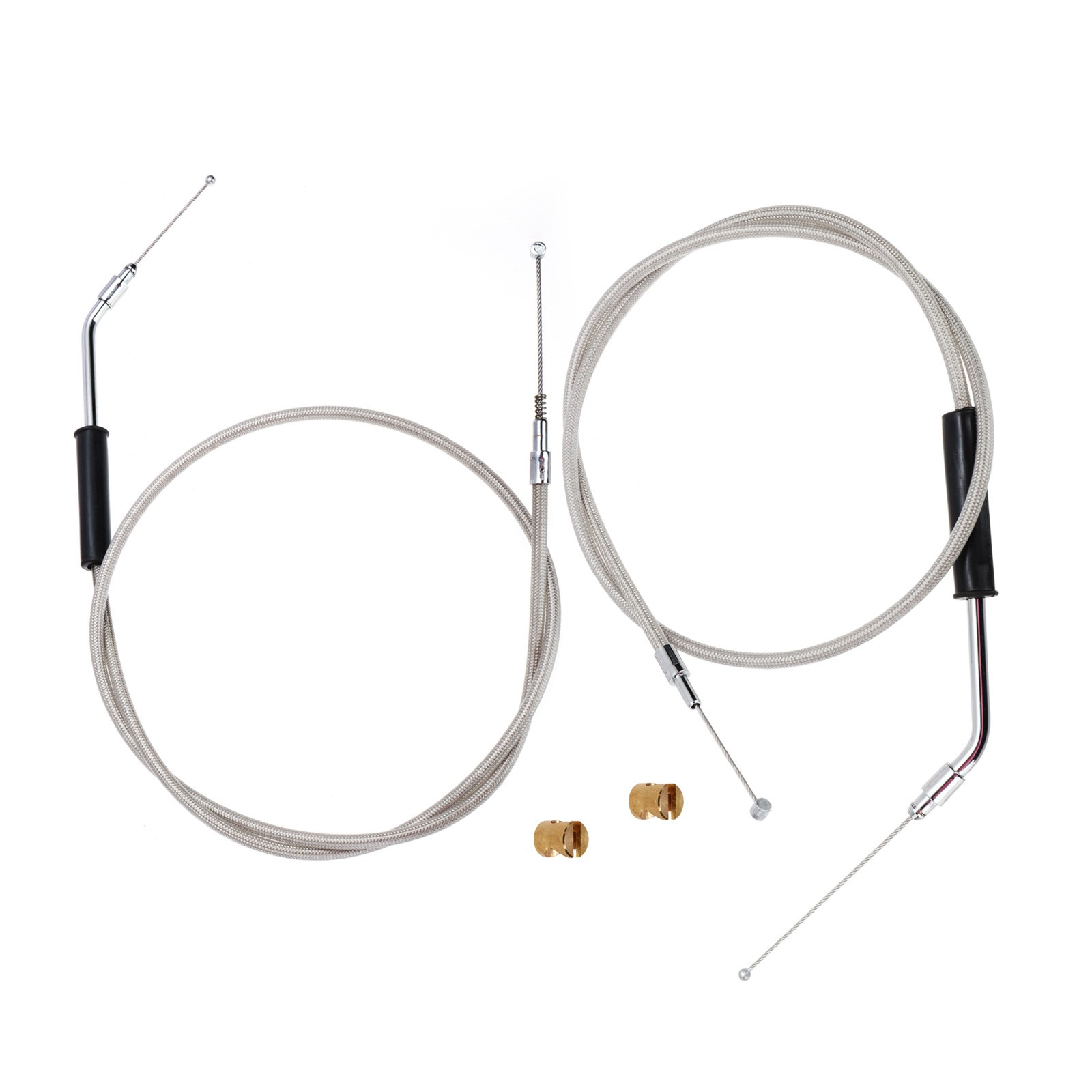 Harley 52.3" Steel Braid Throttle Cable for Softail Fat Boy Heritage 2000-2006