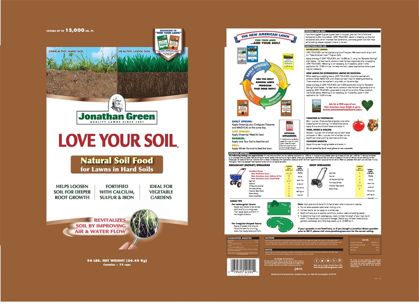 Jonathan Green Love Your Soil, Soil Food, 15.5lb bag (5,000 sqft)