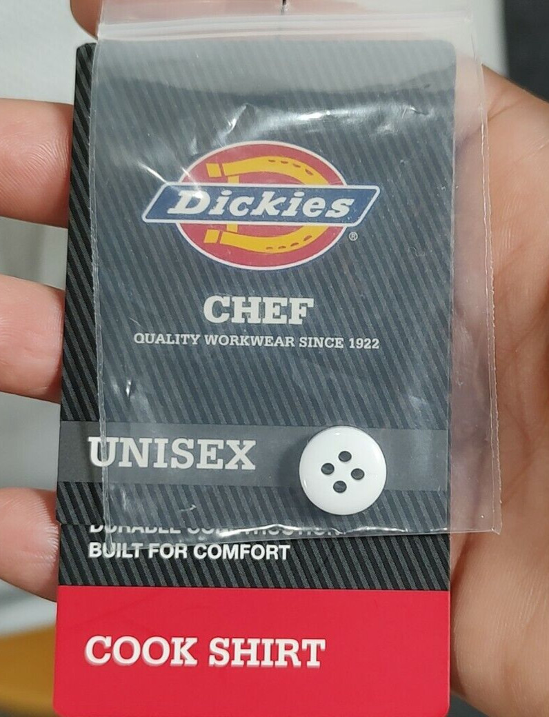 Dickies Cook Shirt Men's 4XL White Short Sleeve Chef Shirt