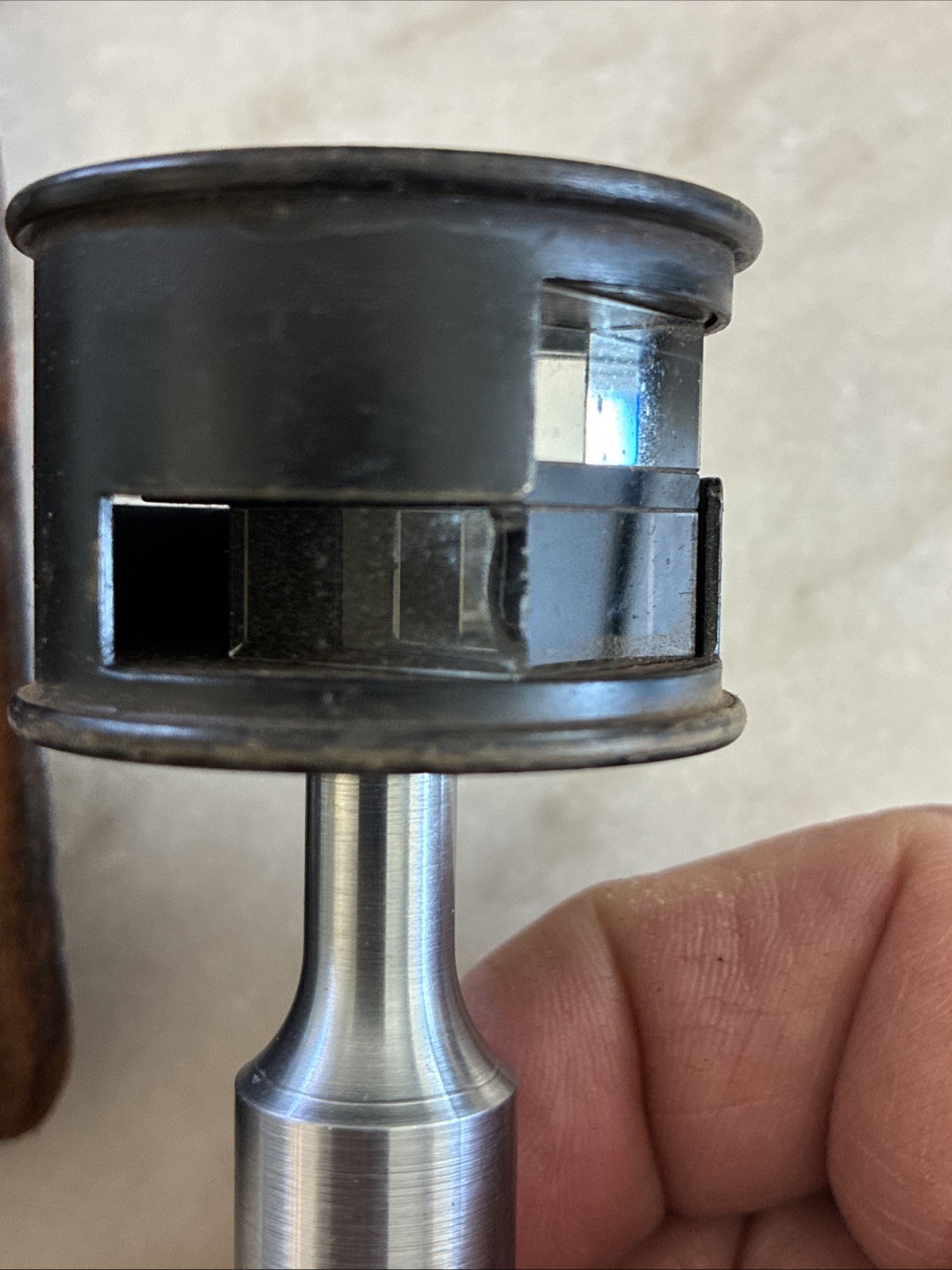 Antique Keuffel & Esser (K&E) Double Right Angle Prism W/ Leather Case USED Cond