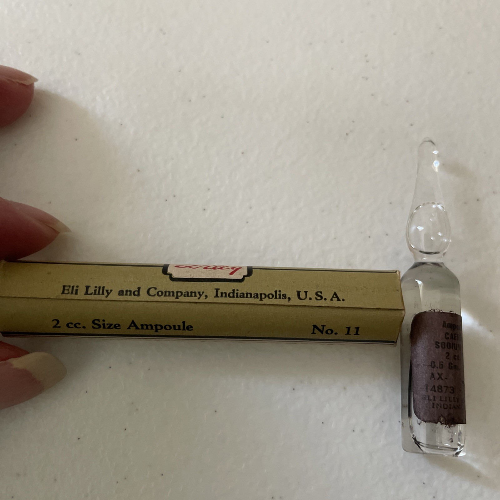 Caffeine & Sodium Benzoate Ampule Eli Lilly NOT FOR USE