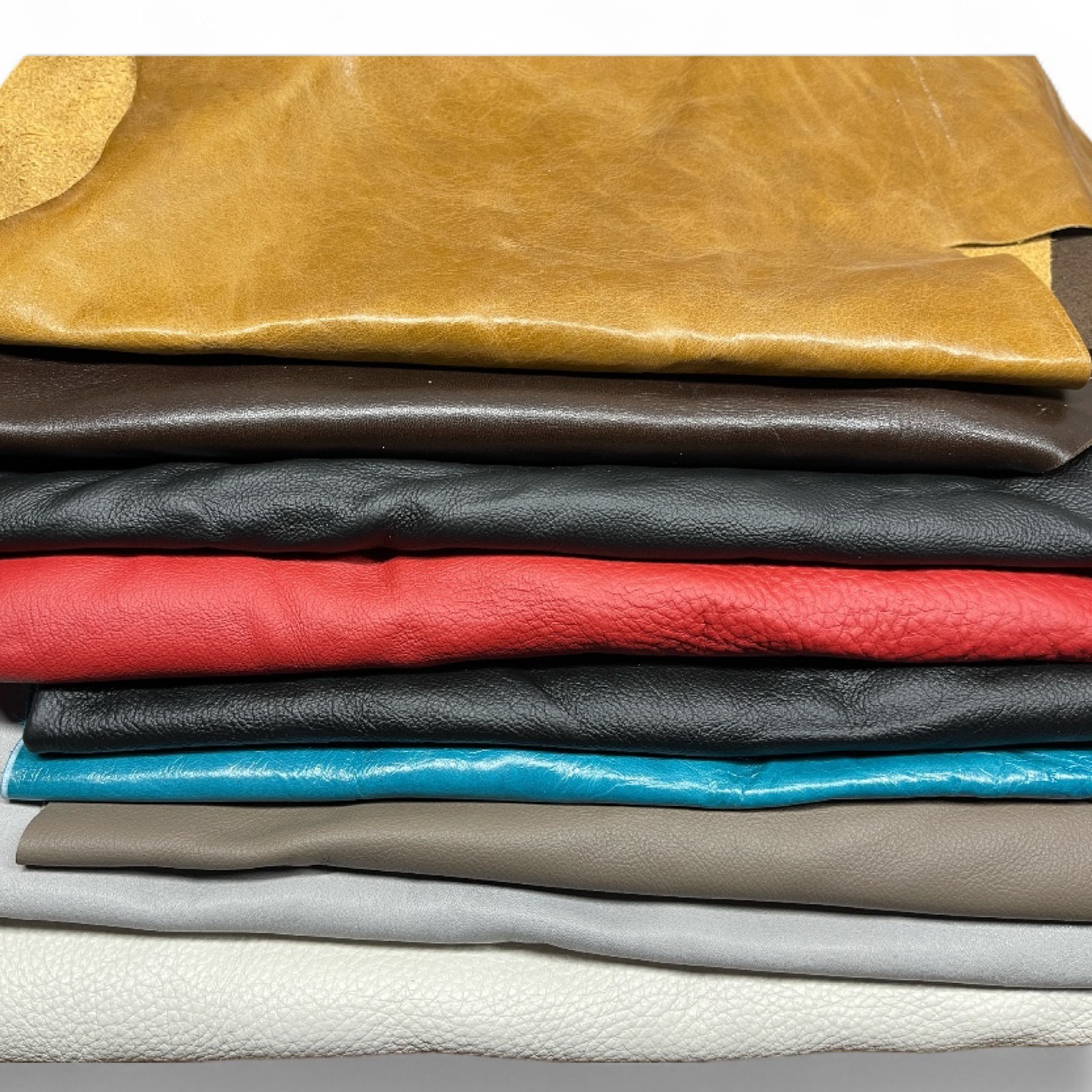 Pick your colors:  Cowhide Large Leather Scraps (remnants) 2 lb Bag