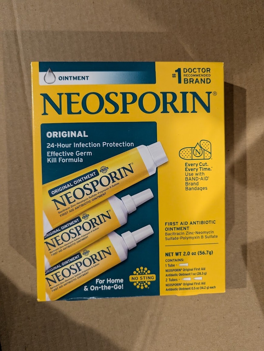 Neosporin Original First Aid Antibiotic Ointment 1 oz. tube + .5 oz. tube, 2 pk.