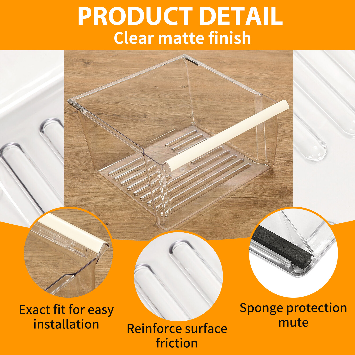 Upper Crisper Pan Compatible with Whirlpool Refrigerator #PS890591 #WP2188656