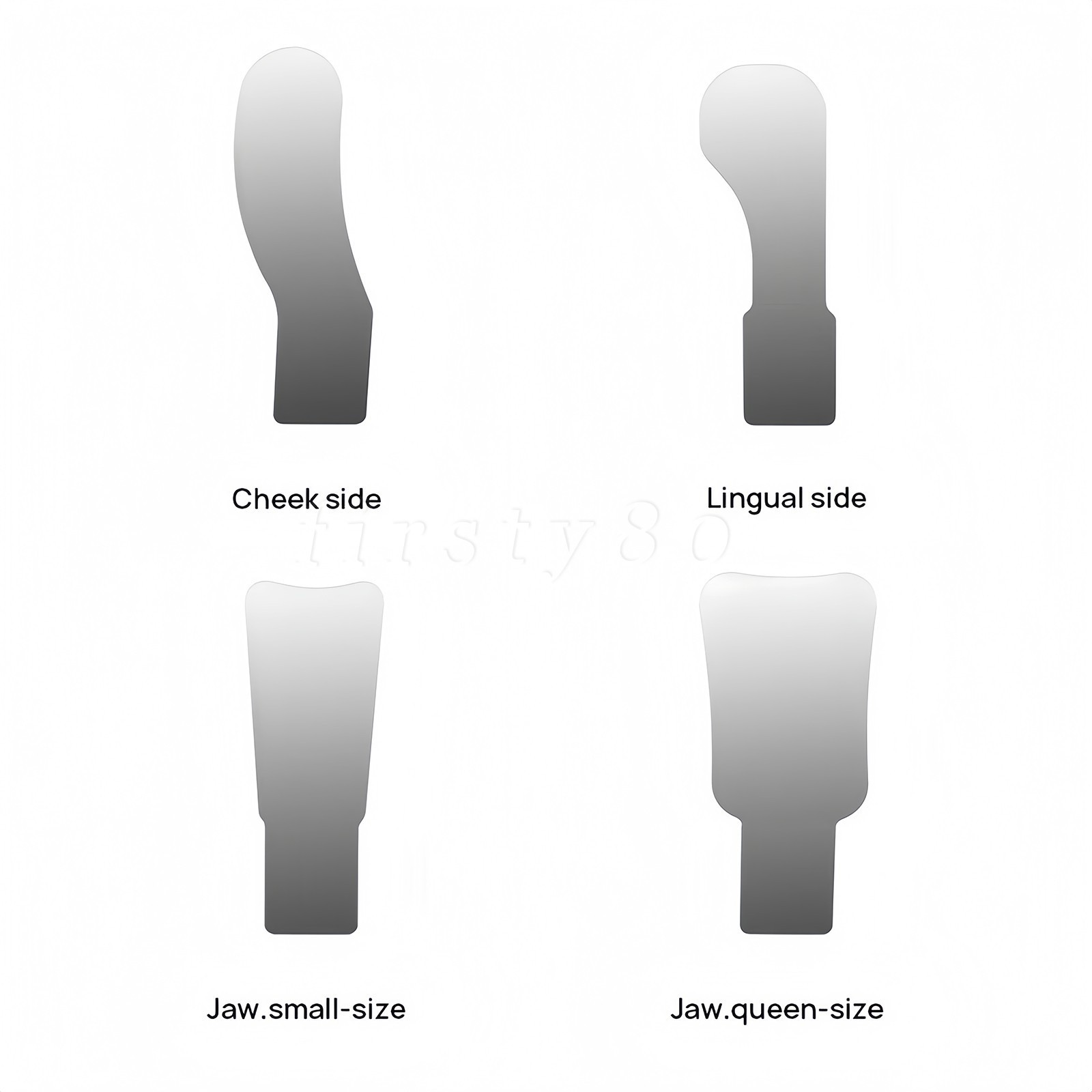 Dental Occlusal Mirror Fog Free LED Intra Oral Photo System 4 Mirror Anti-Fog A