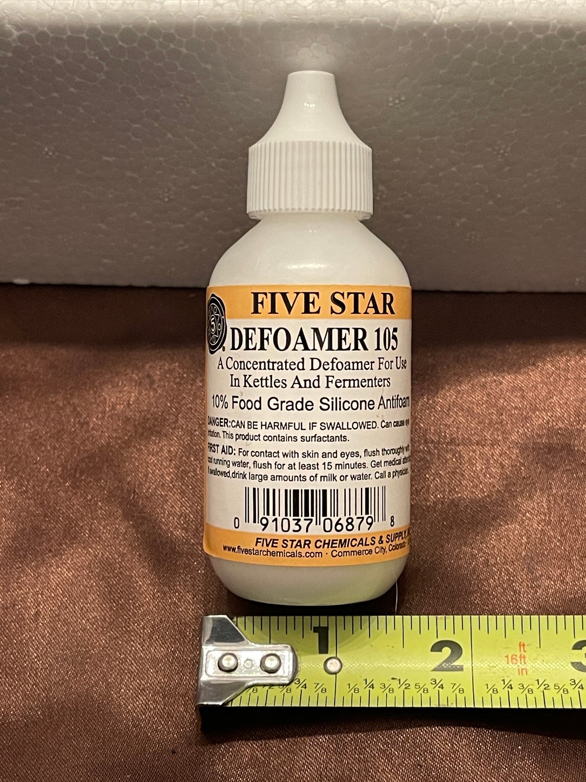 Five Star Concentrated Defoamer 105 Food Grade Silicone Antifoam 2oz