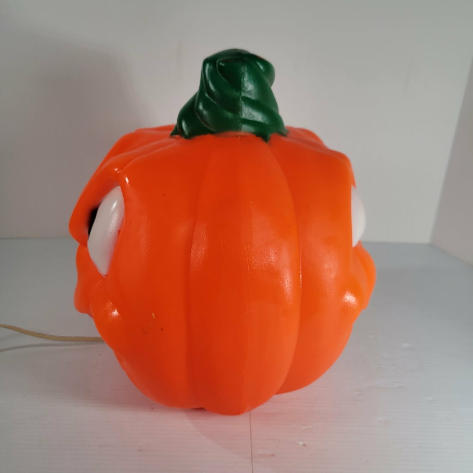 Vtg Empire Two Faced Double Sided Light Up 13" Blow Mold Jack O Lantern Lights