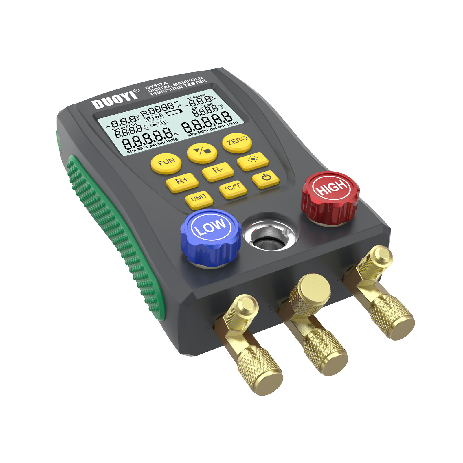 DUOYI DY517 Refrigeration Digital Manifold Gauge Meter HVAC Vacuum Pressure