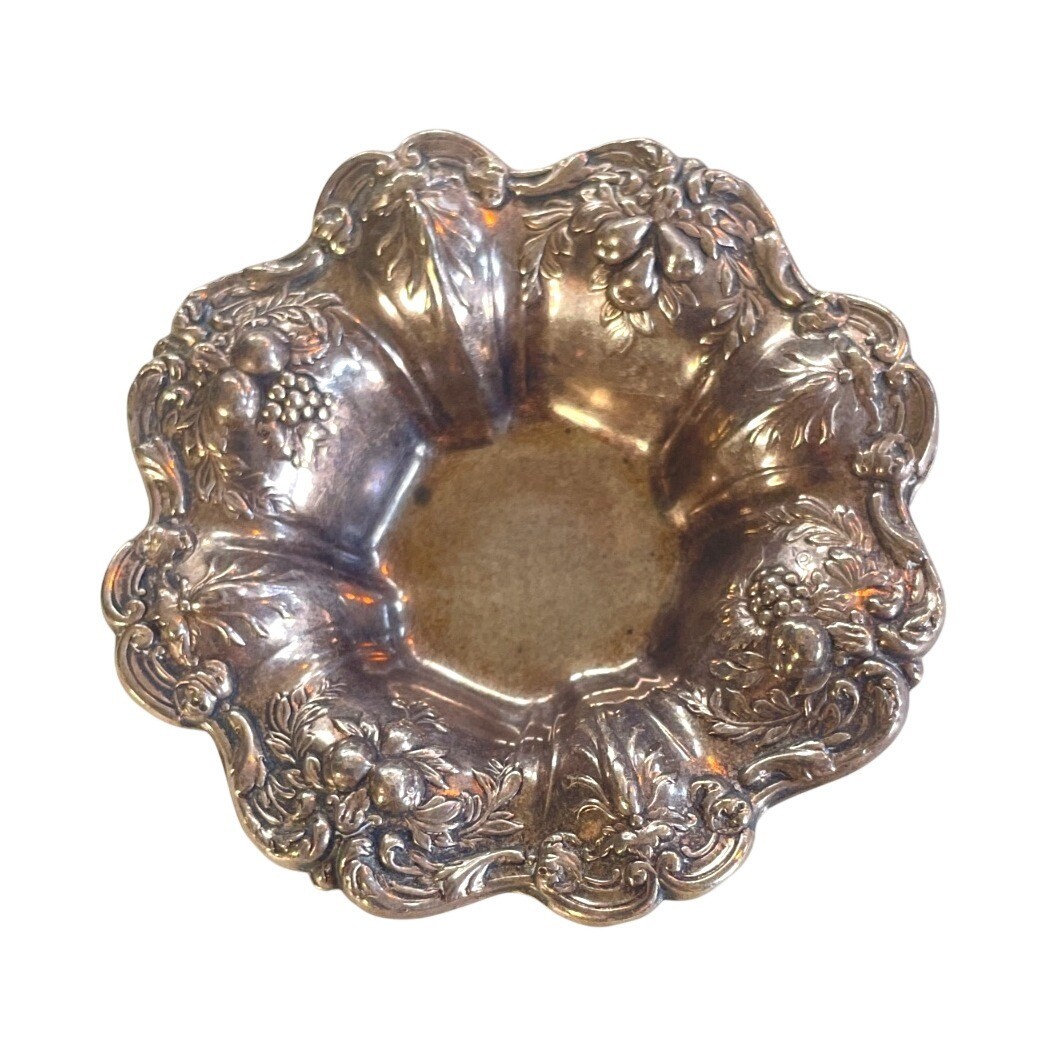 Vtg Reed & Barton Sterling Silver Francis I Pattern Sm Bowl Ornate Floral Design