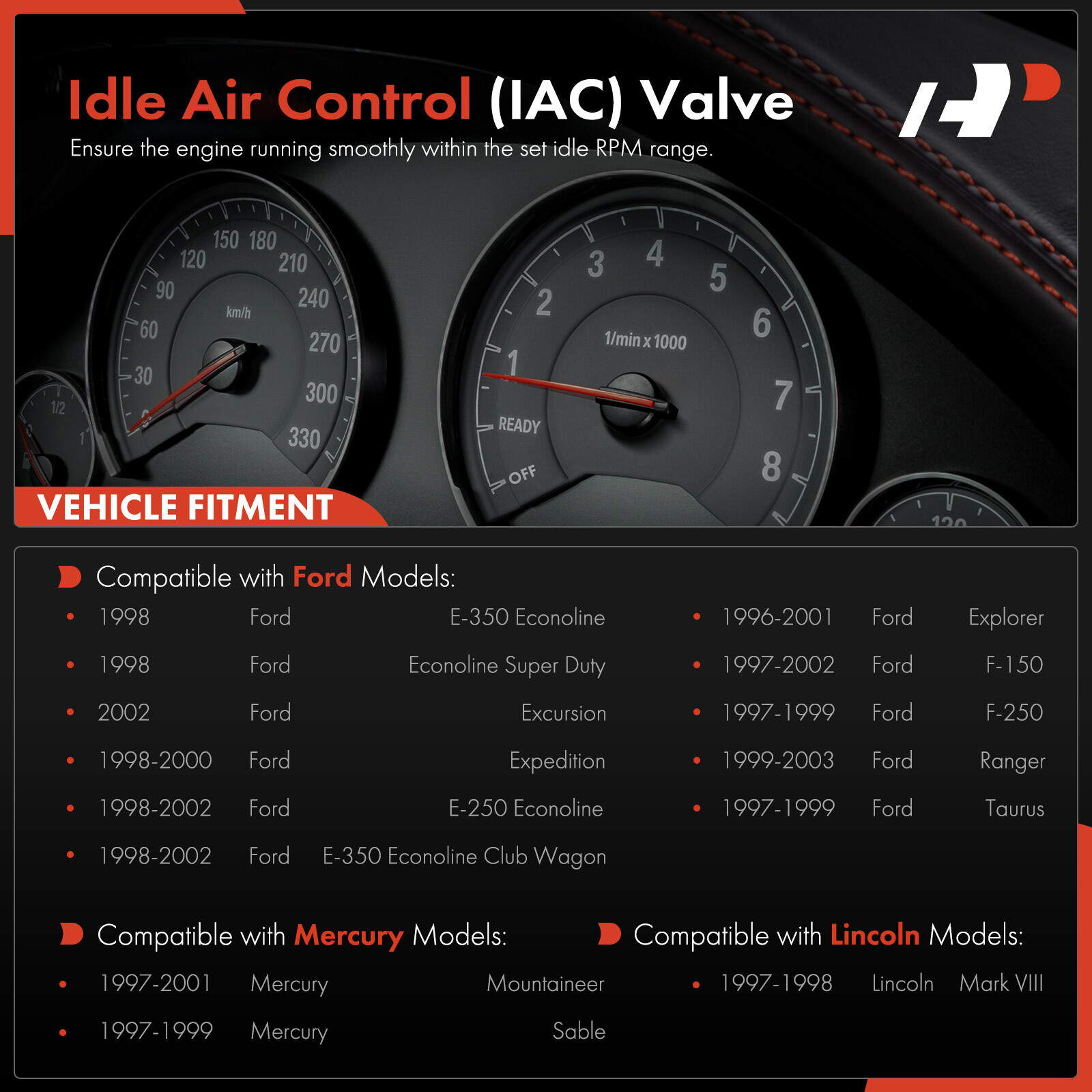 Idle Air Control Valve for Ford F-150 1997-2002 F-250 Explorer Taurus Mercury