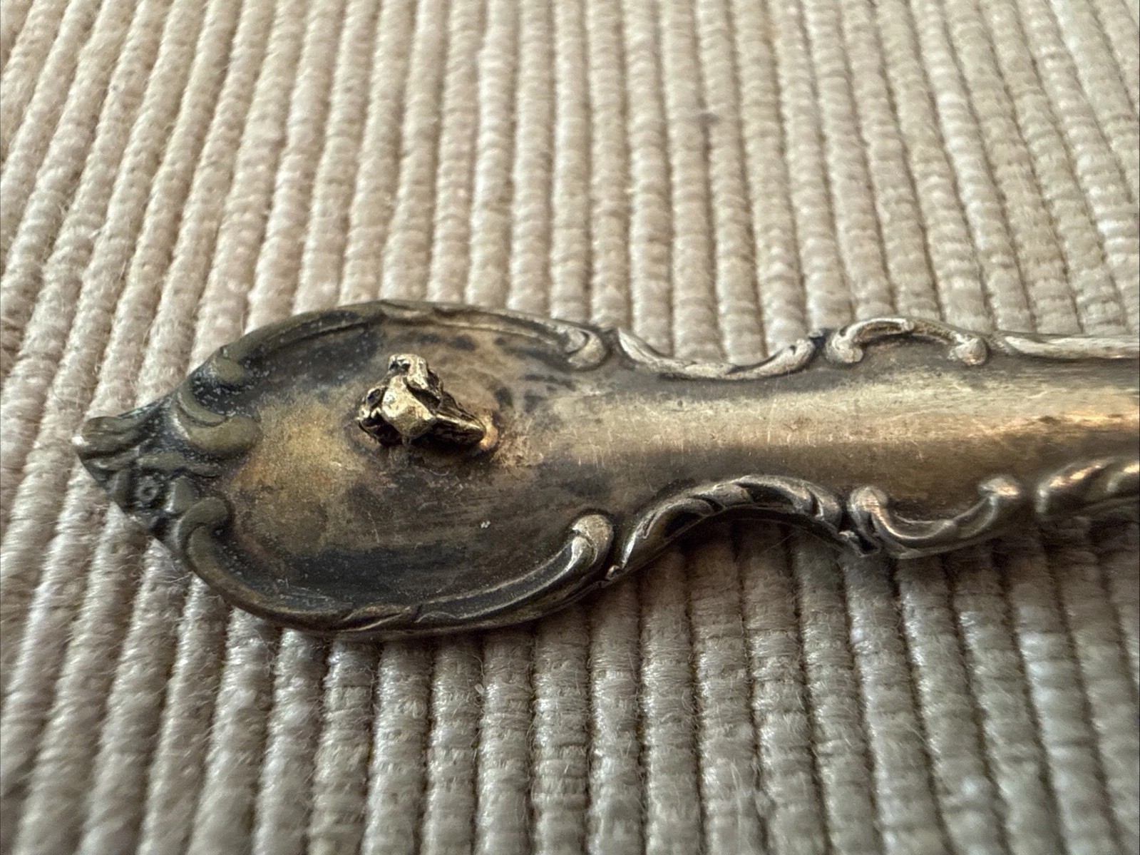 Carcross Y T (Yukon Territory) Gold Nugget Silver Plated Spoon