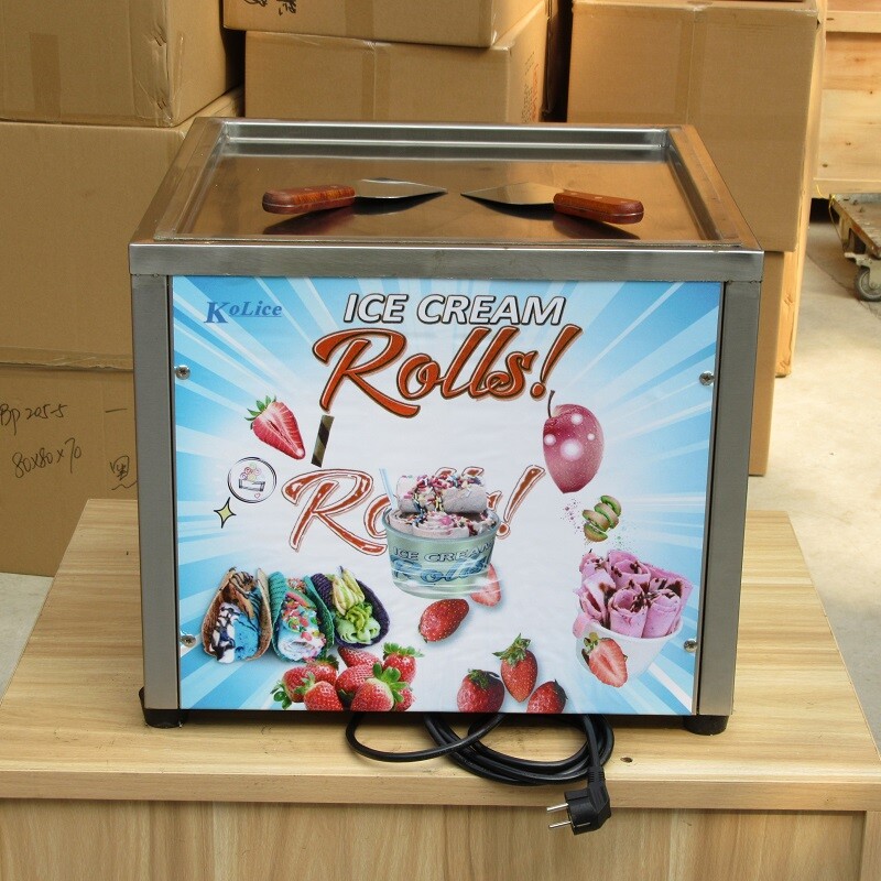 USA Kolice Countertop fried ice cream machine 18"X18" square pan-auto defrost