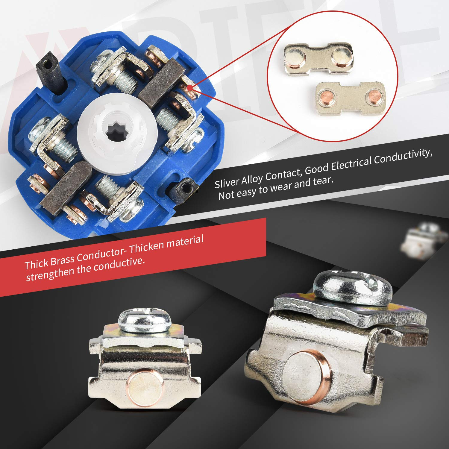3-Position Rotary Switch 20A 690V LW28 Changeover Selector ON-OFF-ON