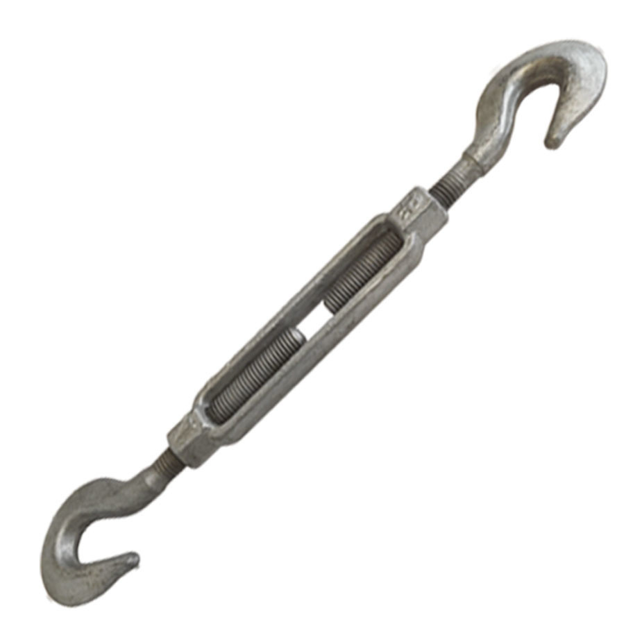 Marine HOOK-HOOK TURNBUCKLE 1/2 Inch x 6 Inch Pulley Galvanized Drop Forge Steel