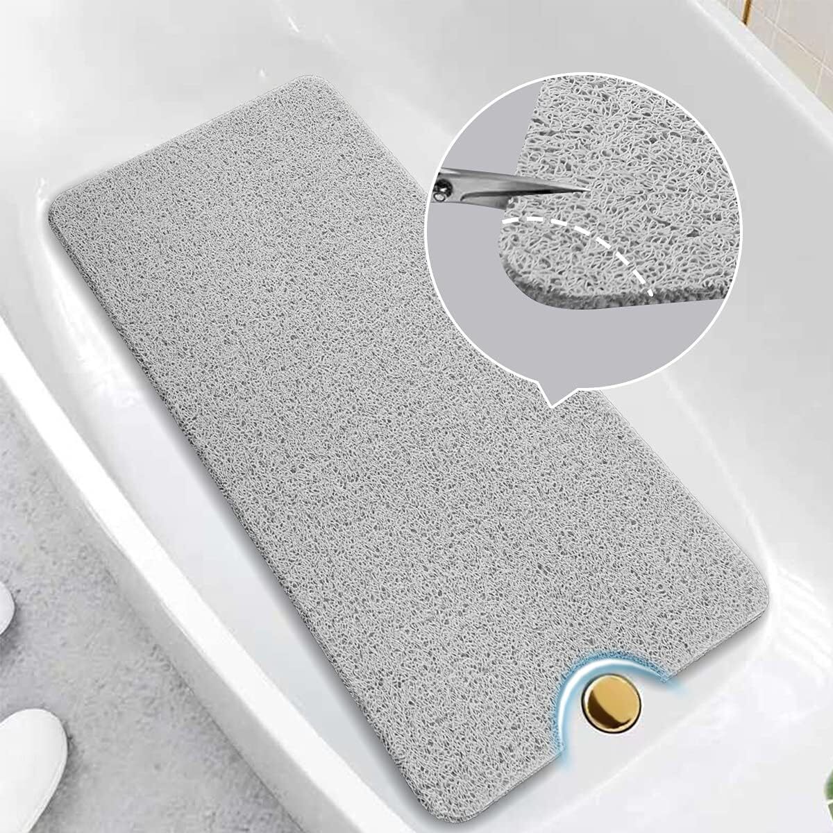 Soft Textured Shower Mat, Non Slip Anti Mould for Inside Shower & Bathtub Mats