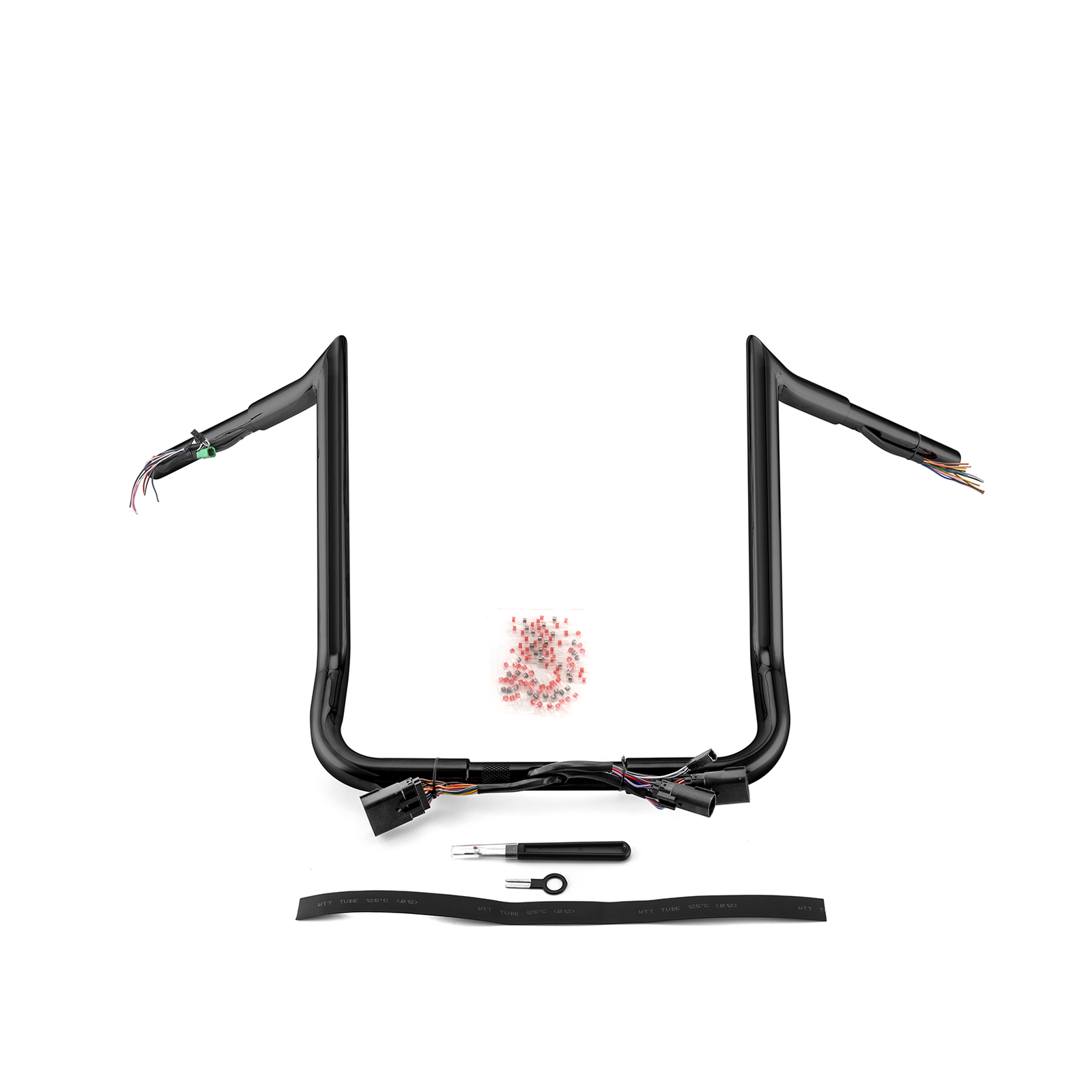 14" Pre-Wired Meathook Bar Handlebar For Harley Street Glide Electra Glide 08-13