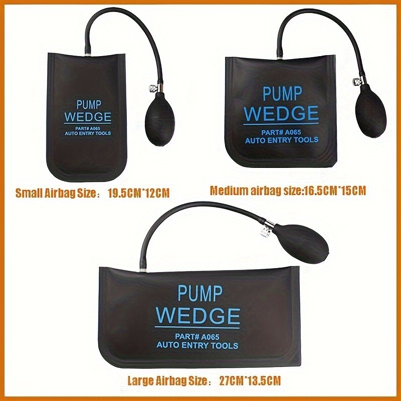 Pump Wedge Air Bag Tool - Multi-Size for Door, Window & Furniture Positioning