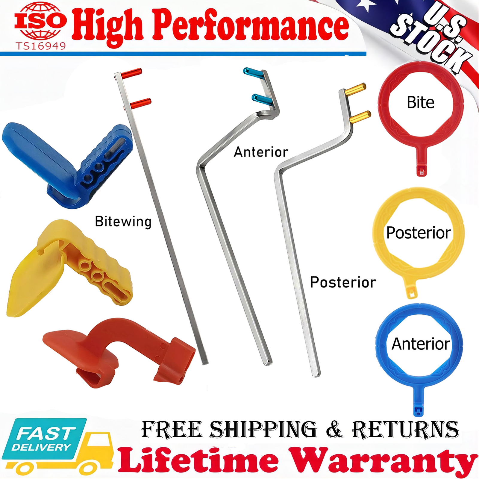 Dental Digital Sensor Holder X-Ray Aiming Ring Bitewing/Anterior/Posterior Arm