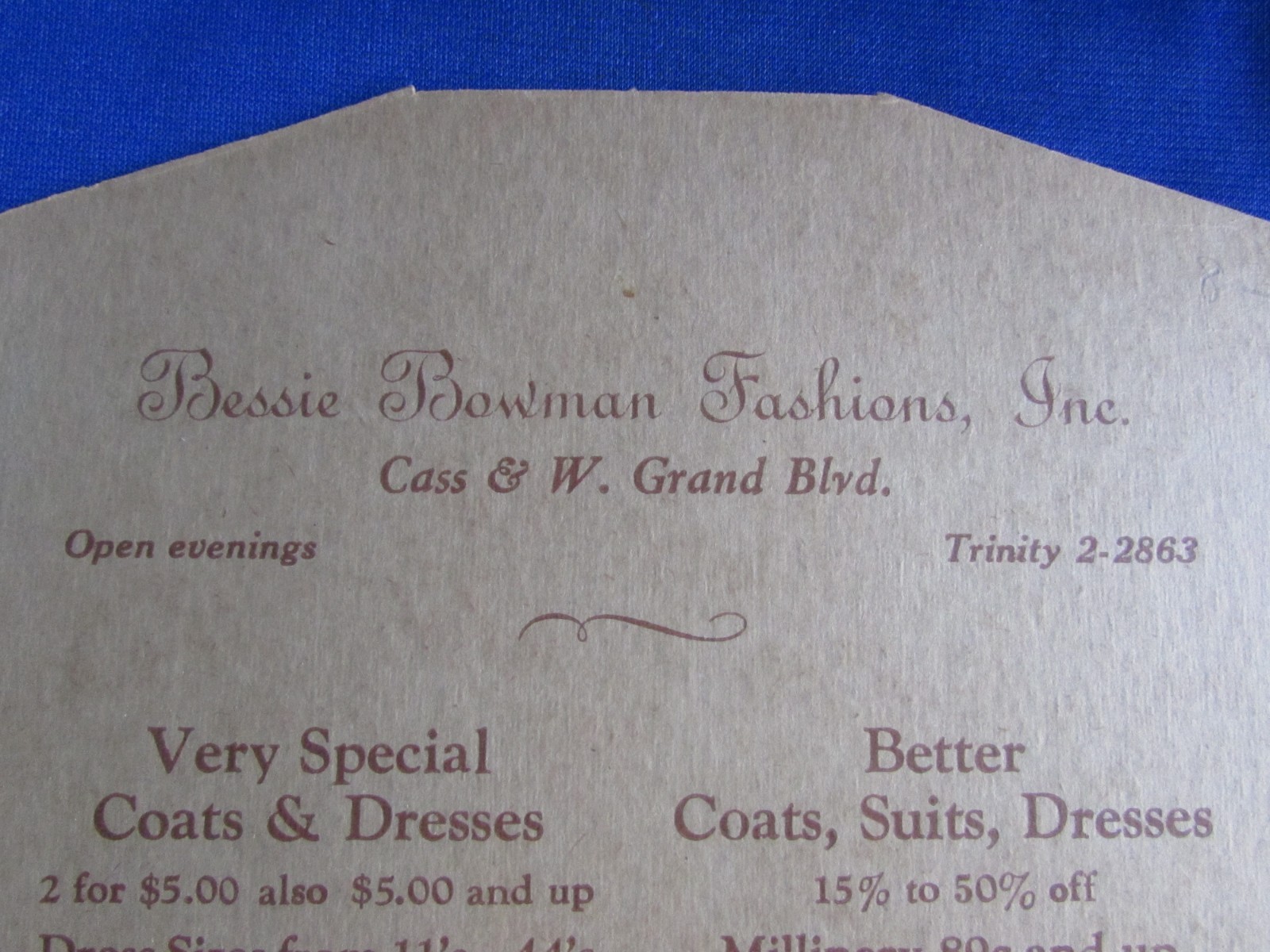 Antique 1920s Advertising Hand Fan Beauty Queen Chicago Store