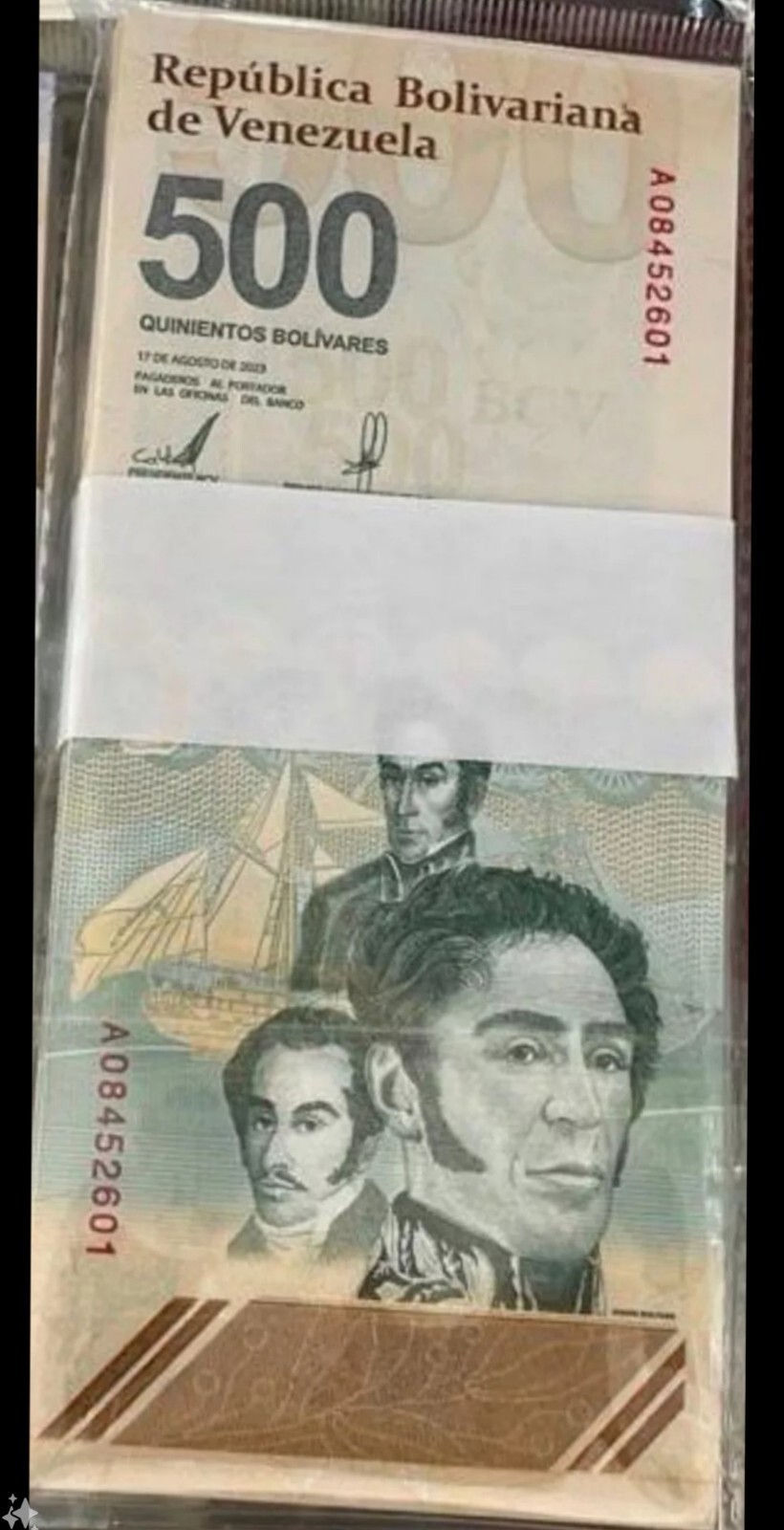 Venezuela 500 Digitales qty 5 2023 UNC 500 Million bolivar Soberano