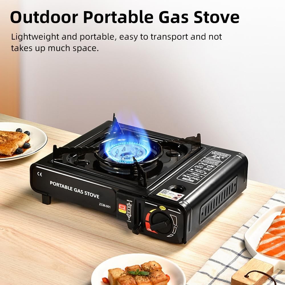 Portable Camping Stove Propane & Butane Hiking Dual Fuel Brass Cooking Burner US