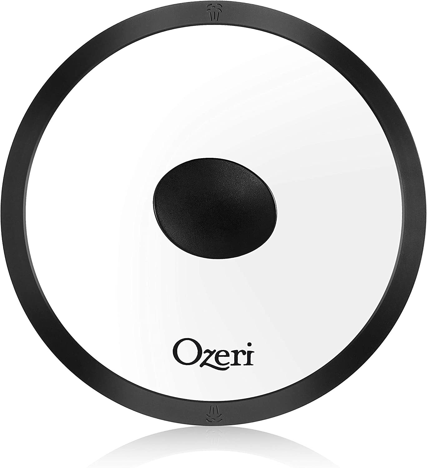 Ozeri Tempered Glass Earth Fry Pan Lid [8 in, 10 in, 12 in] with Black Silicone
