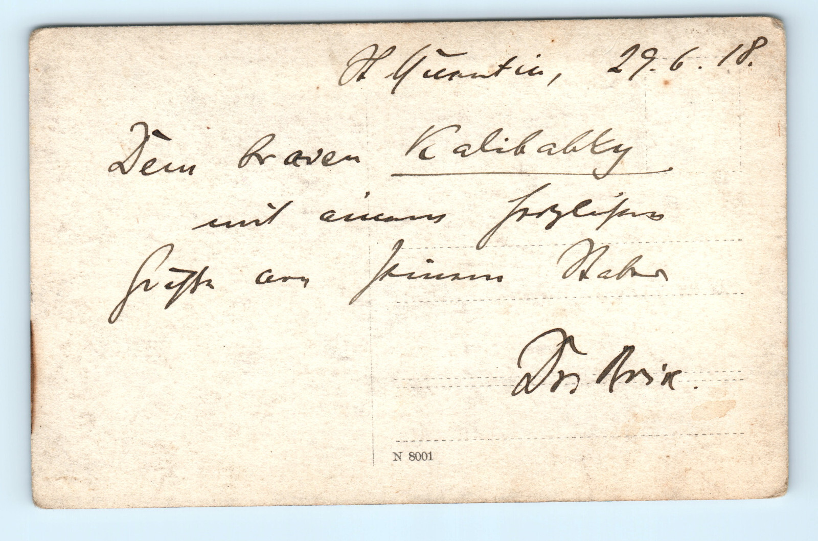 WWI German Soldier Medal Award Ribbon Real Photo Postcard RPPC