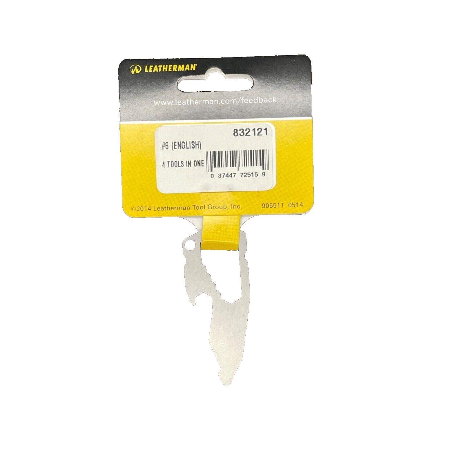 LEATHERMAN 832121 BY THE NUMBER POCKET TRAVEL TOOL #6 MULTI STAINLESS KEYCHAIN