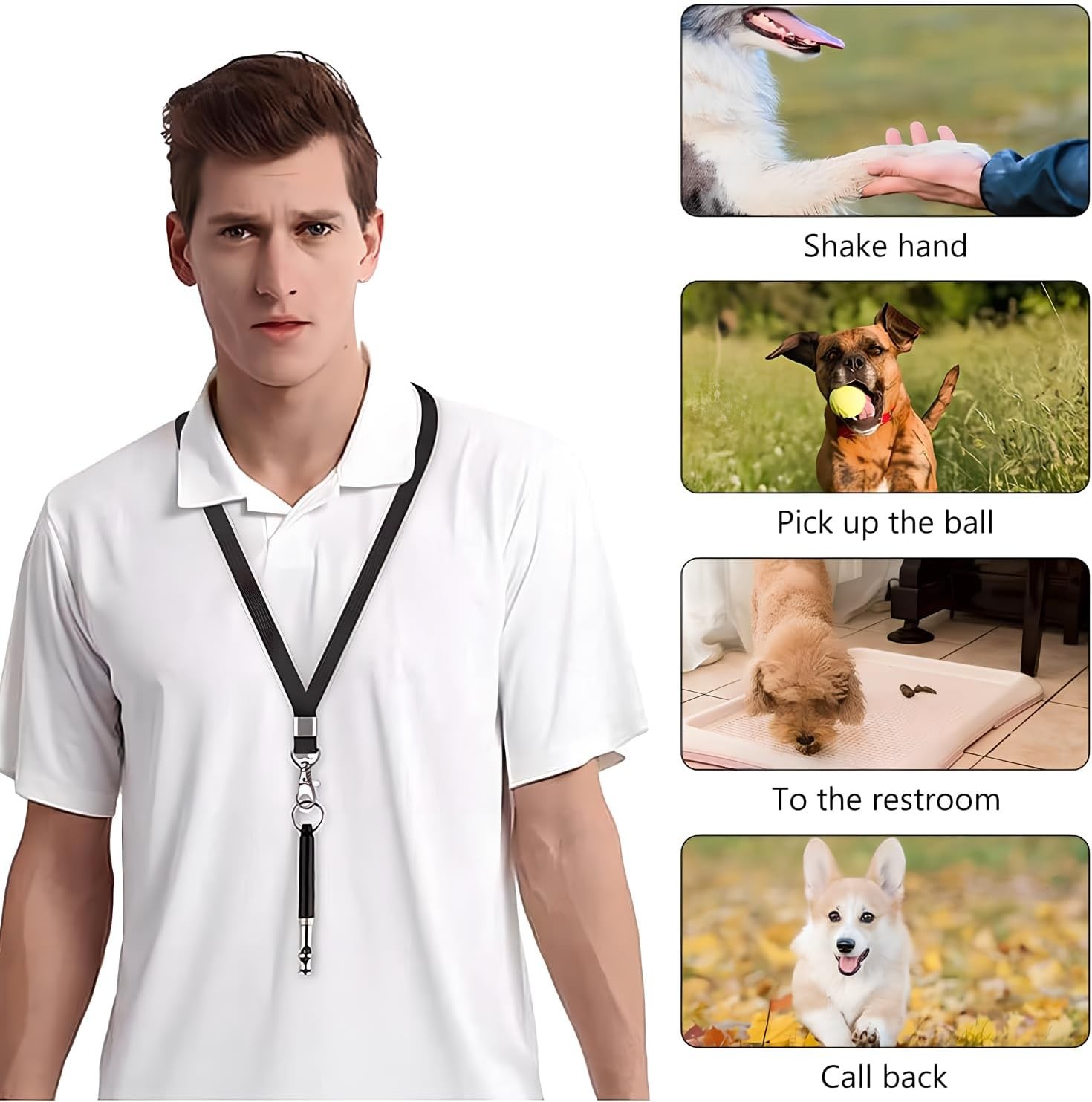 4PCS Dog Training WHISTLE UltraSonic Obedience Stop Barking Pet Sound Pitch