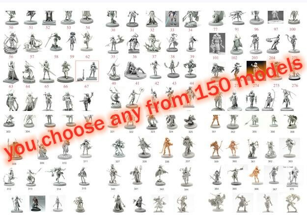 3-6-10-20-30-50 PCS, You Choose From 300 kingdom death Models 30mm Resin Unbuild