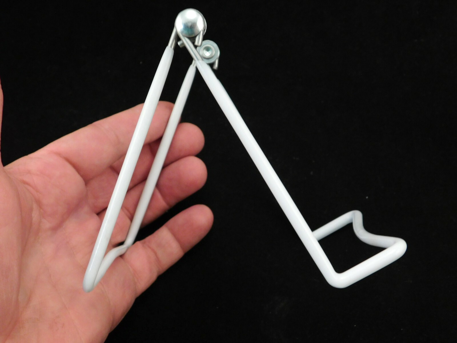 Easel Display Stand Adjustable White Vinyl Coated Medium Size