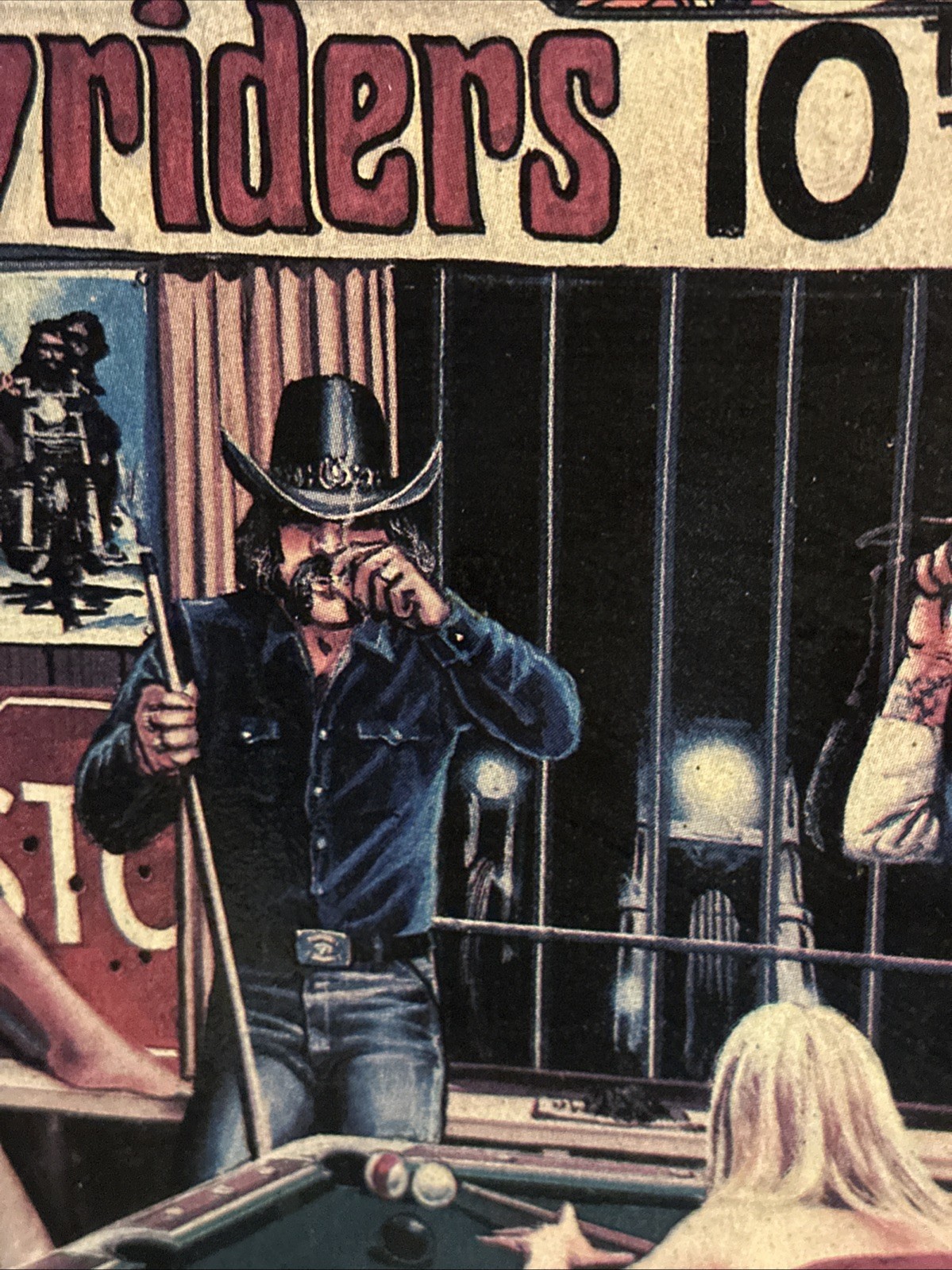 Awesome Vintage Easy Riders 10th Anniversary Wall Hanger 20” Long 16”tall